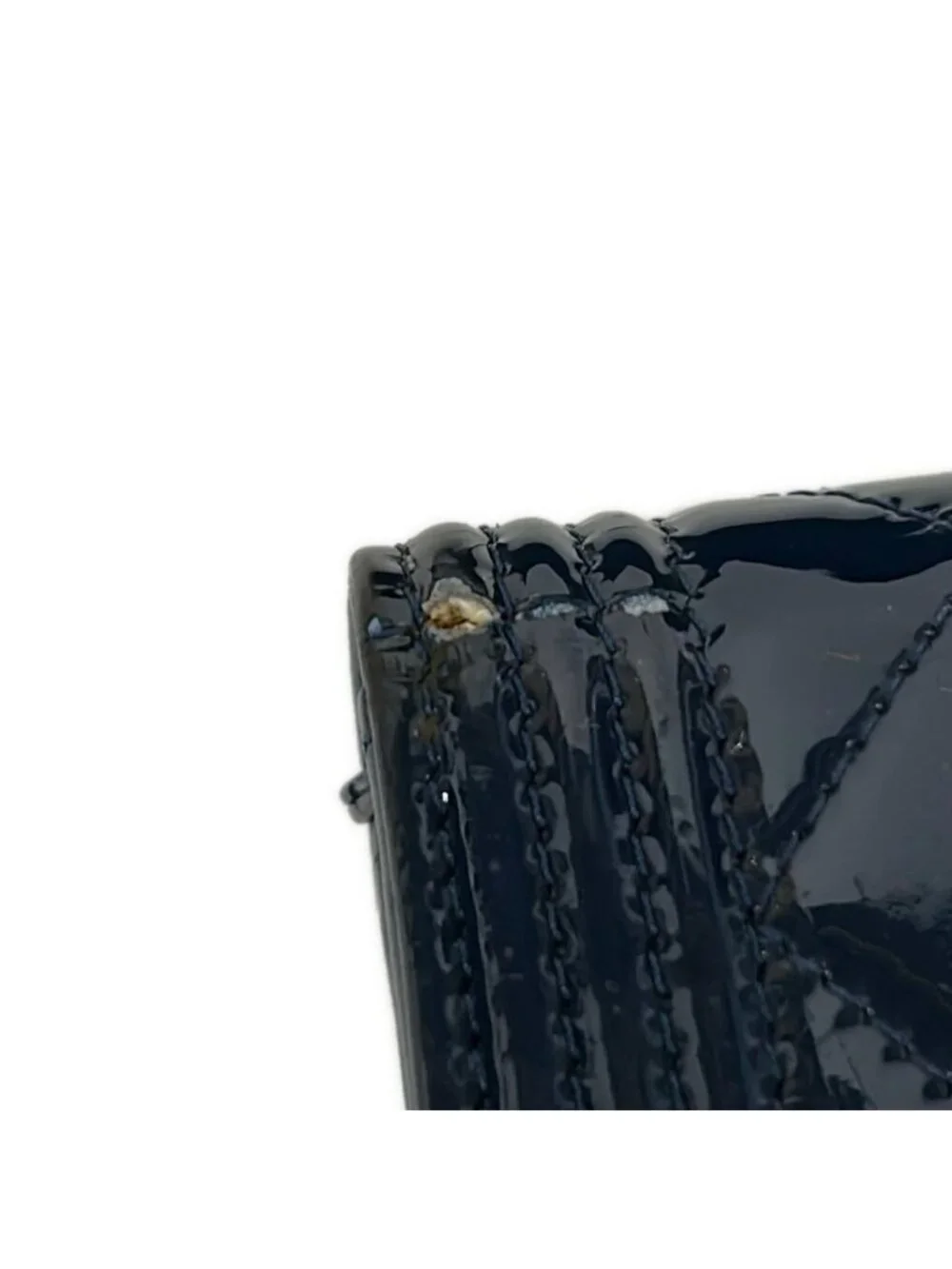 Chanel Wallet Quilted Dark Navy Leather - Picture 8 of 9